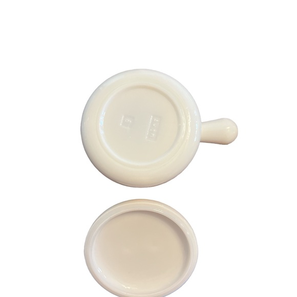 1970´s Avon patchwork print milk glass candle holder/trinket dish - Picture 4 of 6